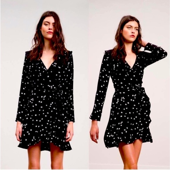 Lucy Paris Dresses & Skirts - LUCY PARIS Star Print Wrap Dress NWOT Sz S